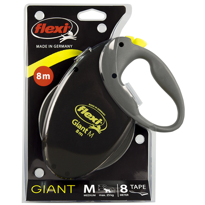 Flexi Giant M Taśma do 8m do 25 kg - czarna