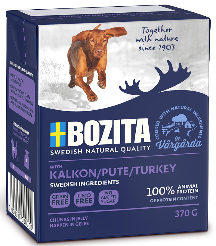 Bozita Dog Naturals :Indyk w galarecie 370g