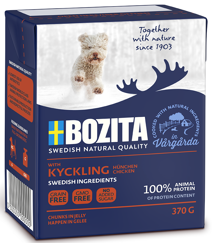 Bozita Dog Naturals Szczenięta:delikatny kurczak w galarecie 370g