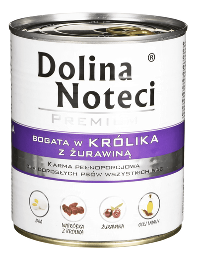 Dolina Noteci Premium Królik z żurawiną 800g