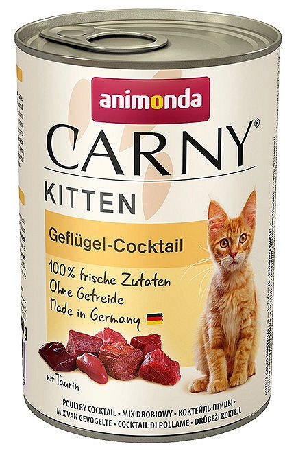 Animonda Cat Carny Kitten Smak: Koktajl Drobiowy 400G