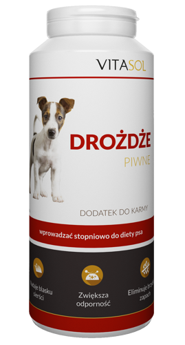 Vitasol Drożdże piwne dla psa Witaminy 500g