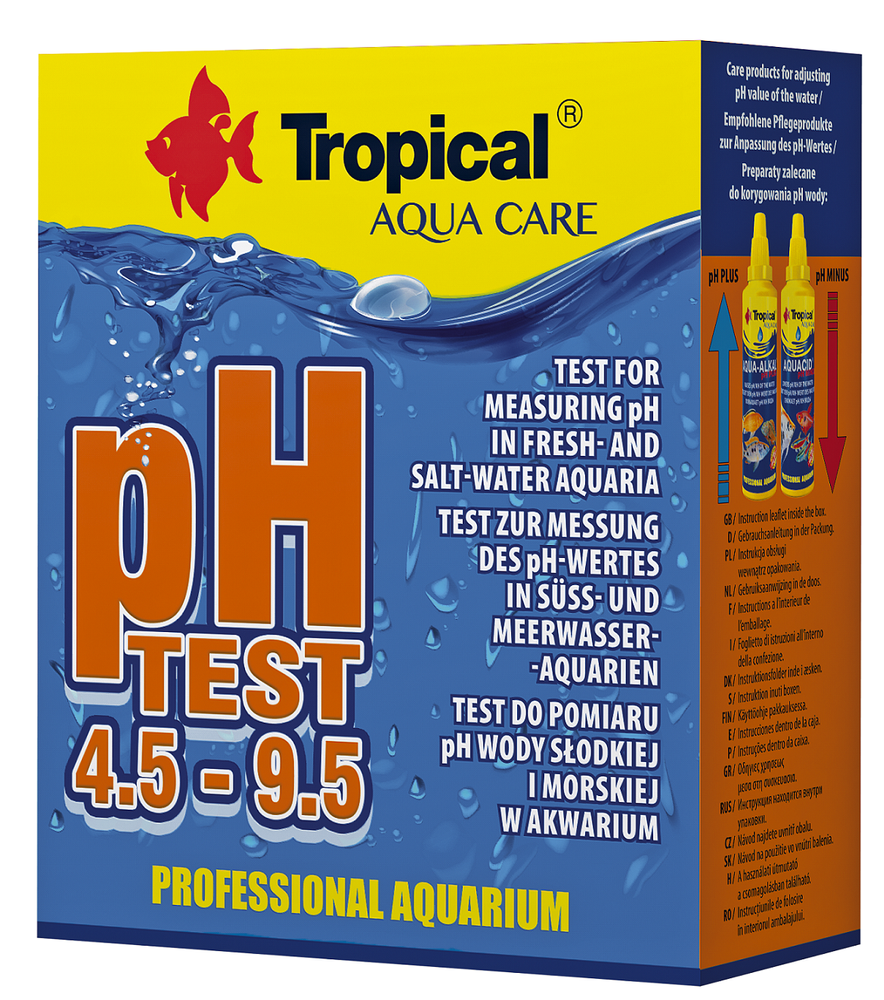 Tropical pH Test do wody 4.5-9.5 do wody słodkiej i słonej 80100