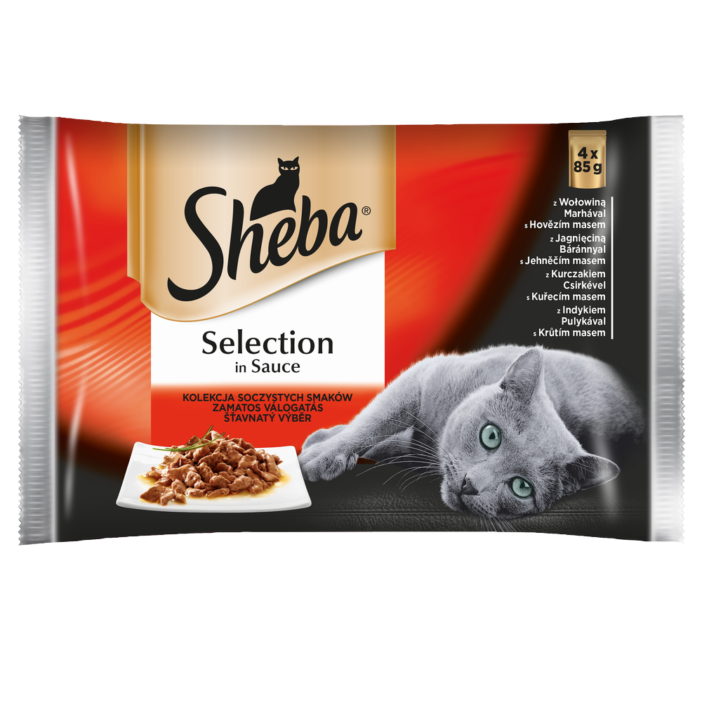 Sheba Selection In Sauce Soczyste Smaki 85G 3+1