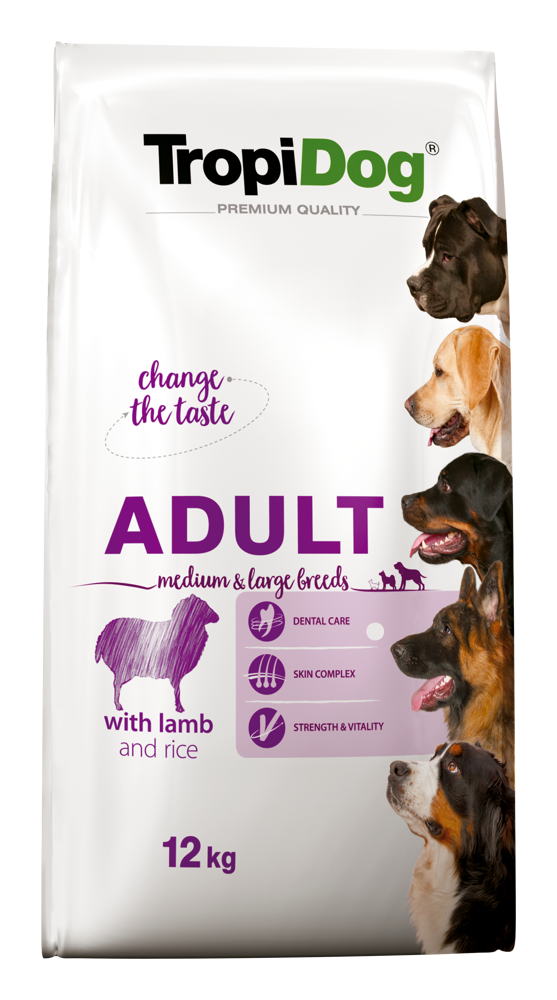 Tropidog Premium Adult Medium&Large Breeds Lamb&Rice 15 kg