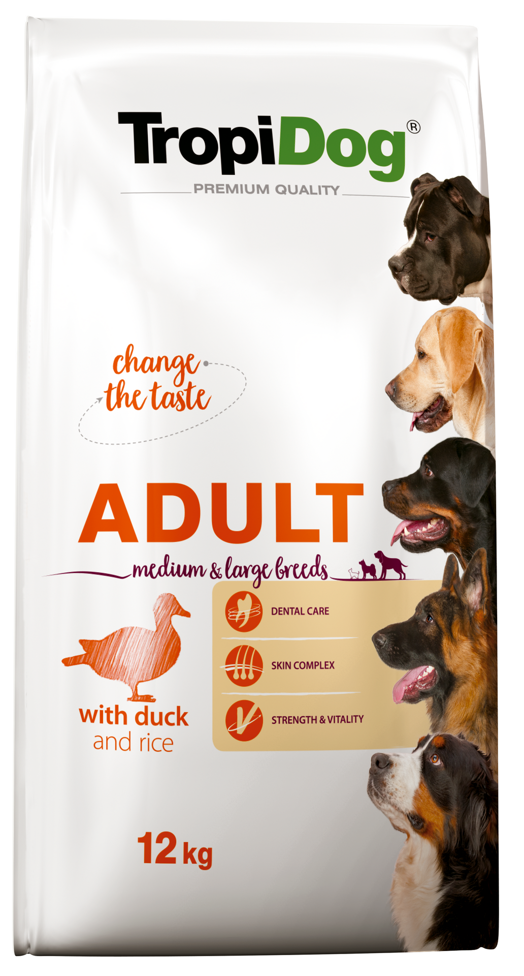 Tropidog Premium Adult Medium&Large Breeds Duck&Rice 15 kg