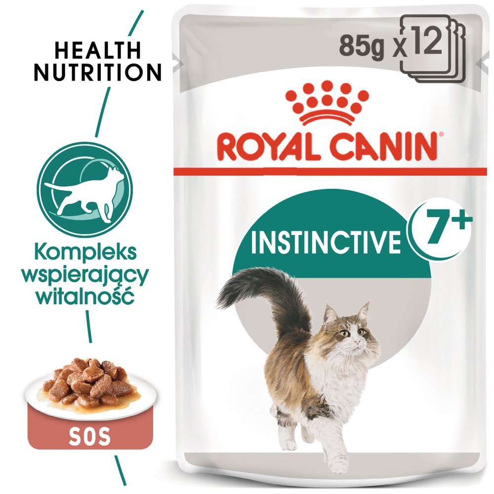 ROYAL CANIN  Instinctive +7 12x85g w sosie karma mokra dla kotów starszych, wybrednych