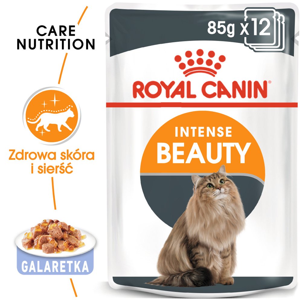Royal Canin bytówka Intense Beauty w galaretce Feline 12x85 g saszetka 16455-uniw