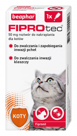 Beaphar Fiprotec dla kotów 50mg 16975-uniw