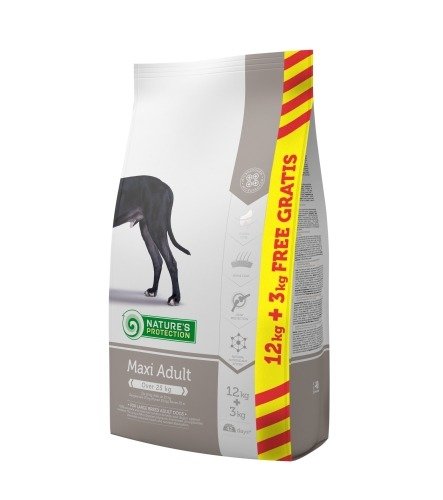 Natures Protection PROTECTION Maxi Adult 12kg + 3kg GRATIS 18580-uniw