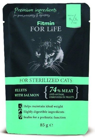 Fitmin Cat For Life Sterilized Salmon 24x85g