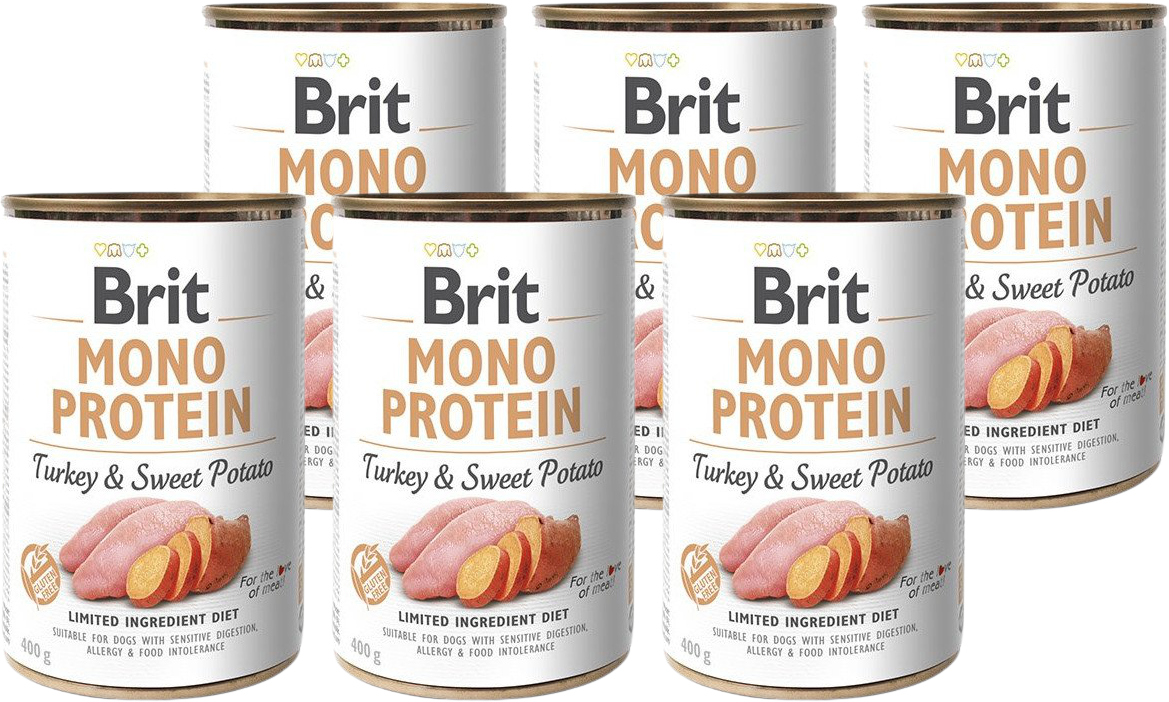 Brit MONO PROTEIN TURKEY & SWEET POTATO 6x400g 22827-uniw