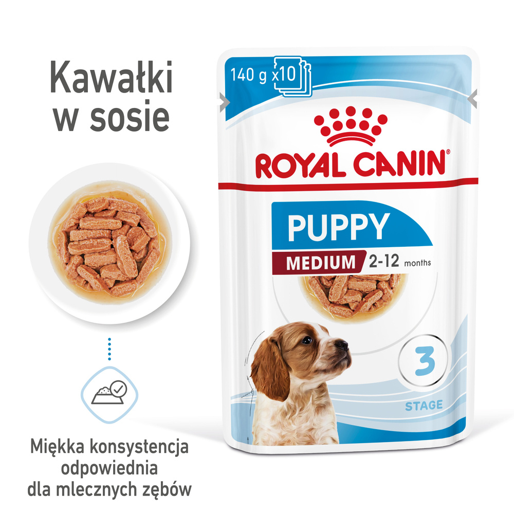 Royal Canin Medium Puppy 10x140g 23367-uniw