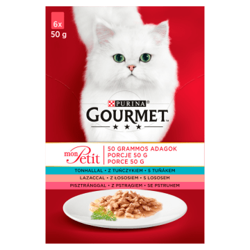 Purina Gourmet mon Petit Pokarm dla kotów MIX Rybny 6x50g 23553-uniw