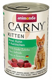 Animonda Carny Kitten smak wołowina kurczak i królik 400g 4017721837132