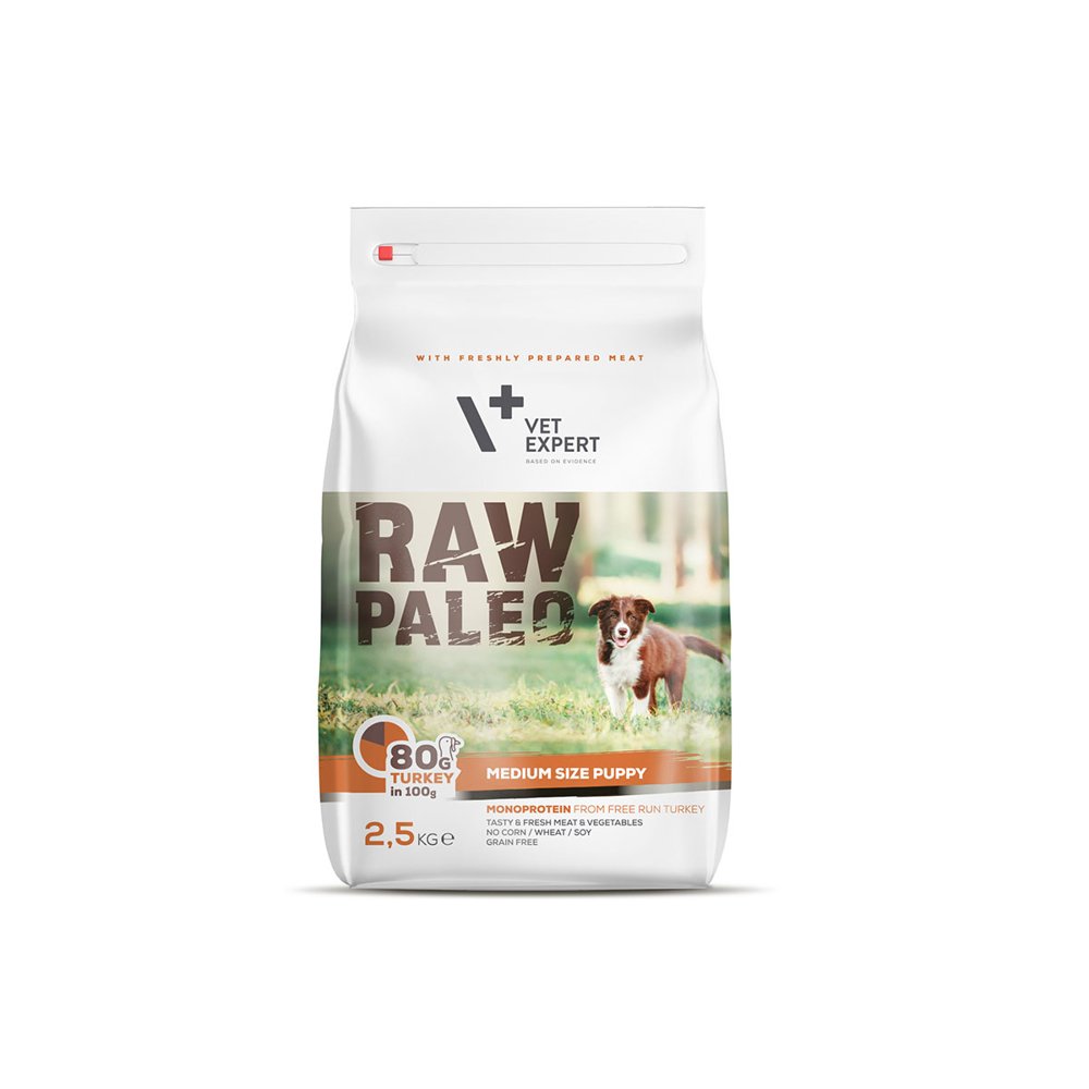 VetExpert 4T RAW PALEO PUPPY MEDIUM 2,5 KG