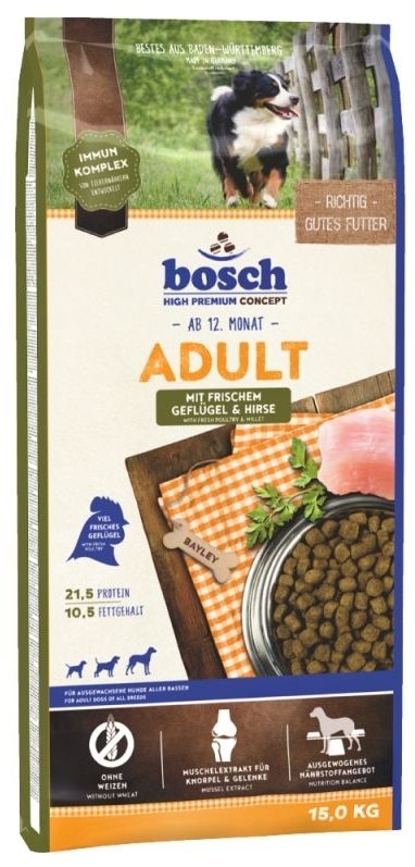 Bosch Petfood Adult Drób & Proso 15 kg