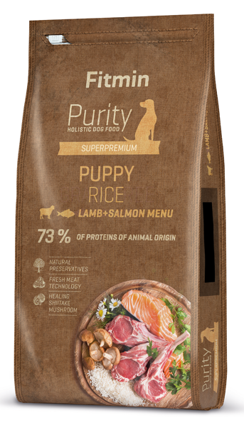 Fitmin Dog Purity Rice Puppy Lamb&Salmon 2kg + puszka 400g GRATIS!