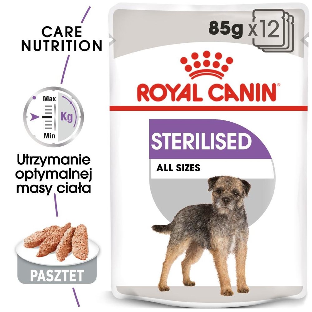 Royal Canin CCN Sterilised 12x85g karma mokra pasztet dla psów dorosłych sterylizowanych 25433-uniw