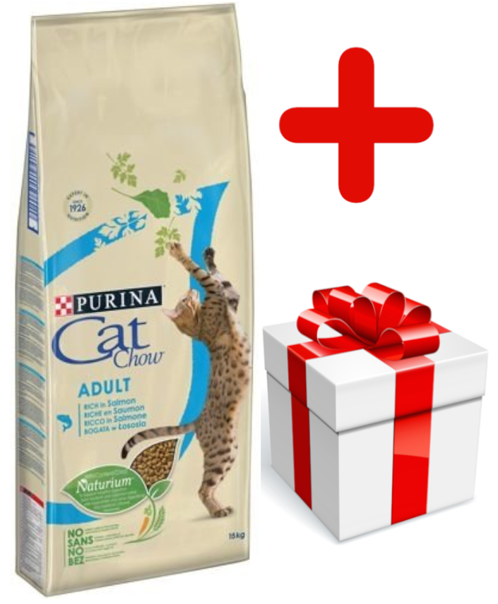 PURINA Cat Chow Adult Tuna and Salmon 15kg + niespodzianka dla kota GRATIS!