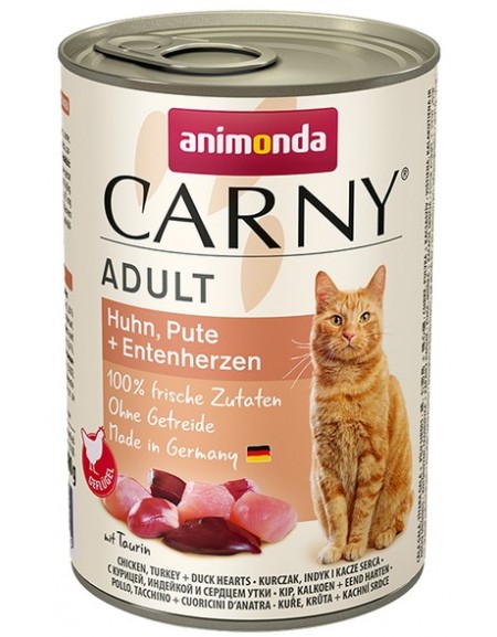 Animonda Cat Carny Adult kurczak indyk i serca kaczki 400g