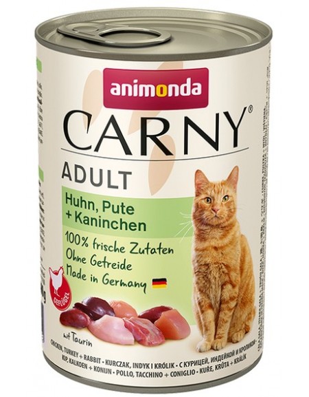 Animonda Cat Carny Adult kurczak indyk królik 400g