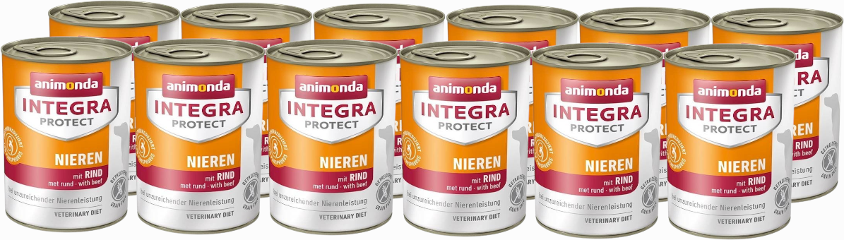 Animonda Integra Protect Hunde Nassnahrung Protect Niere Mit Rind, 6 X 400 G Dose