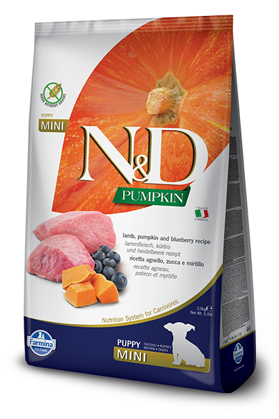 Farmina N&D Pumpkin Grain Free Lamb&Blueberry Puppy Mini 2,5 kg