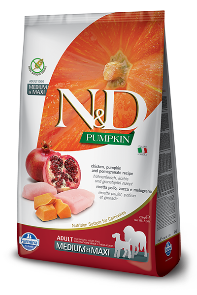 Farmina N&D Grain Free Pumpkin Chicken&Pomegranate Adult Medium&Maxi 12 kg
