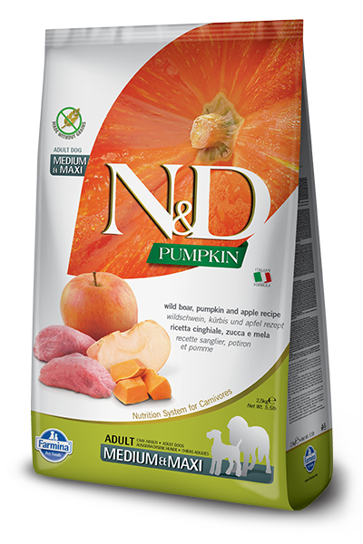 Farmina N&D Pumpkin Grain Free Boar&Apple Adult Medium&Maxi 2,5 kg
