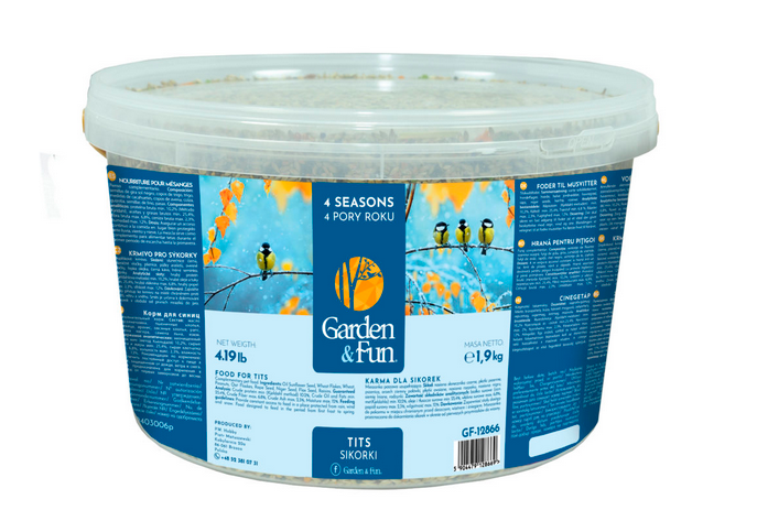 Garden Fun karma dla sikorek 1,9kg wiaderko + smakers dla sikorki GRATIS! GF-12866