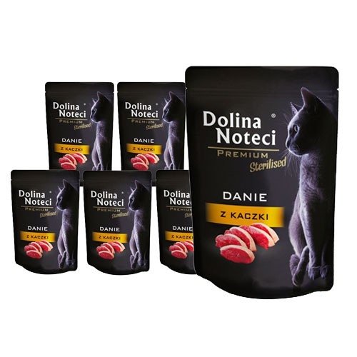 Dolina Noteci Premium danie z kaczki dla kotów sterylizowanych 10x85g 38965-uniw