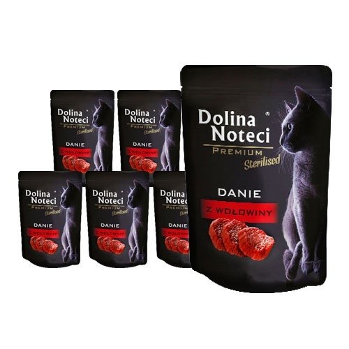 Dolina Noteci Premium dla kotów sterylizowanych z wołowiną 10x85g 38964-uniw