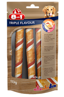 8in1 8in1 Przysmak TRIPLE FLAVOUR rolls mięsna rolada 113g T148111