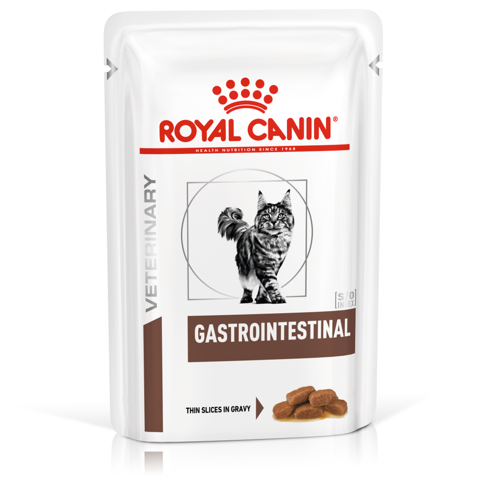 Royal Canin weterynaria Gastro Intestinal 12x85g saszetka plasterki w sosie 281810