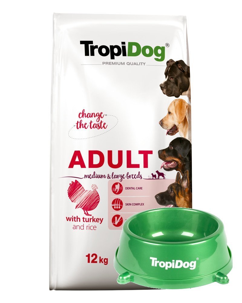 Tropidog Premium Adult M L Turkey Rice 12 kg