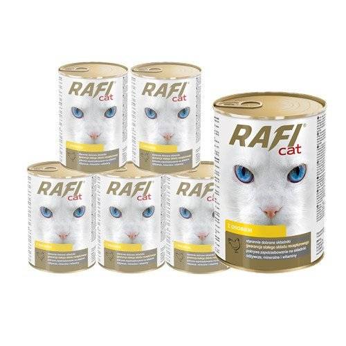 Dolina Noteci RAFI Cat Kawałki z drobiem w sosie 6x415g 41253-uniw