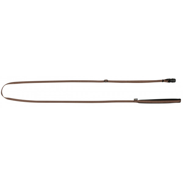 Kerbl Smycz taśmowa GoLeyGo z Adapterem brązowa 10mm x 140-200cm,S max.15kg
