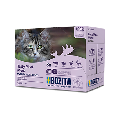 BOZITA Multibox mięsne kawałki w sosie (mix 12 saszetek 85g)