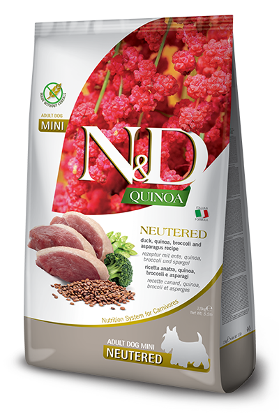 Farmina N&D Quinoa DOG Neutered Adult Mini Duck&Broccoli 2,5kg