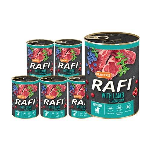 Dolina Noteci Rafi junior z jagnięciną żurawiną i borówką-puszka 6x400g