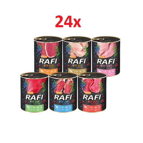 Dolina Noteci Rafi dla psa mix smaków 24x400g 42585-uniw