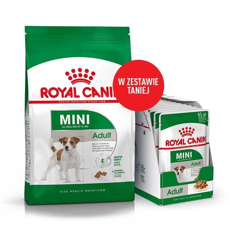 ROYAL CANIN Mini Adult 800g + 12x85g saszetka