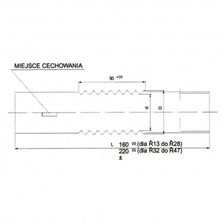 Elektroplast STRÓŻA Złączka giętka Łącznik do rur FI-28 ZCLHF PC/ABS 7936 03.145