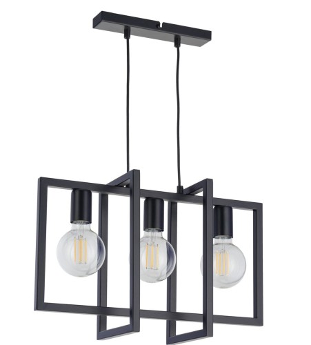 Sigma LAMPA wisząca EDEN 32235 metalowa OPRAWA zwis do salonu czarny