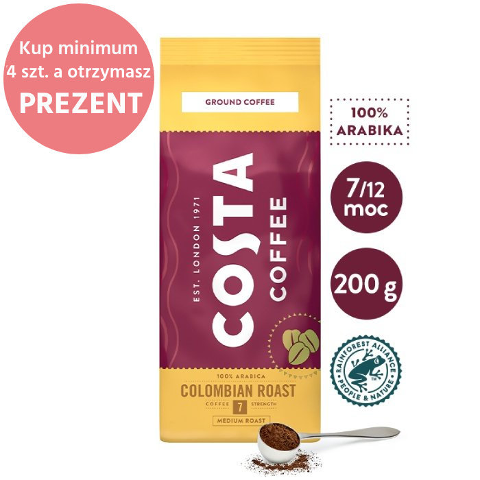 COSTA COFFEE Kawa mielona Costa Coffee Colombian Blend 200g 6780-uniw