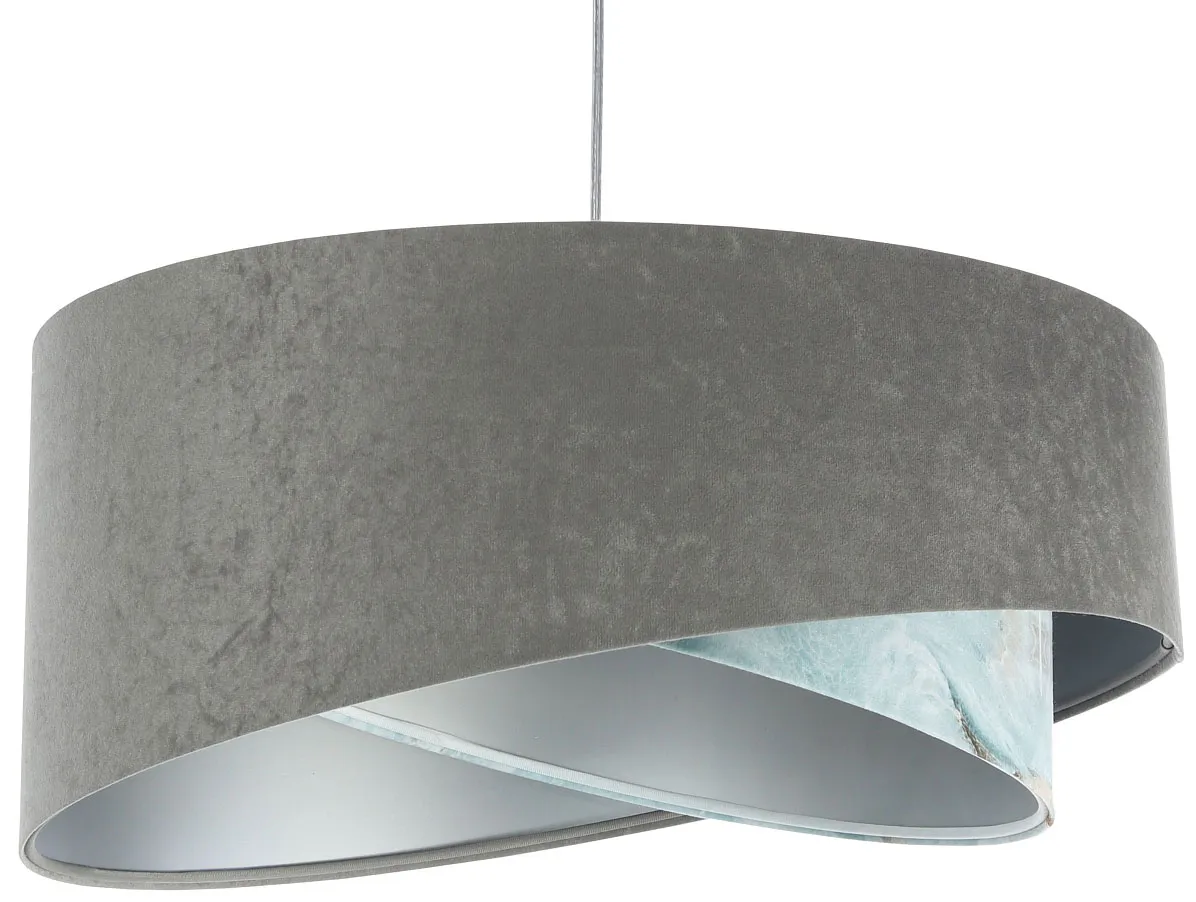 Szaro-niebieska lampa wisząca asymetryczna H7-B84