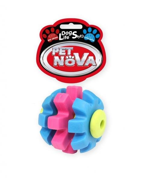 PET NOVA Pet Nova Piłka dentystyczna SuperDentBall o aromacie wołowiny kolorowa 7cm PPTN036