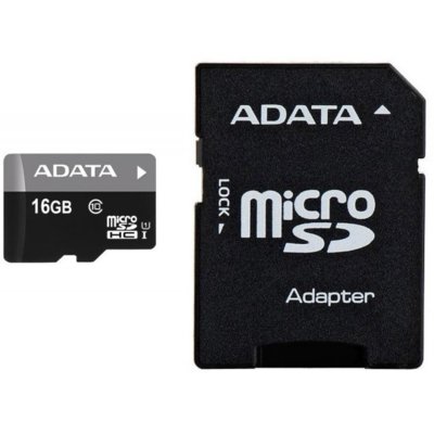 ADATA microSD Premiere 16GB + adapter (AUSDH16GUICL10-RA1)