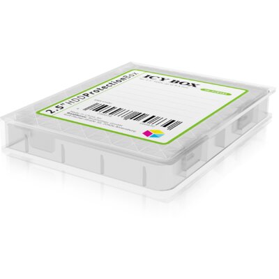 Icy Box ICY BOX pudełko z tworzywa sztucznego można układać w stos dyski twarde, (przezroczysty/ochronna matowa), przezroczysty